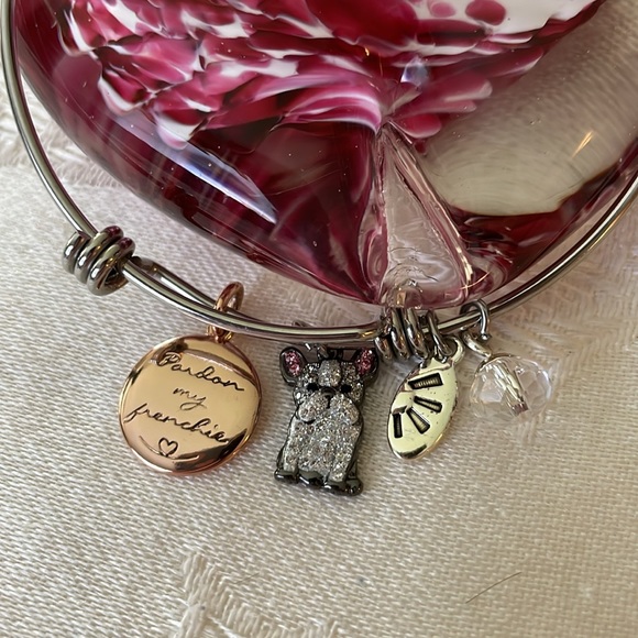 Charm Bracelet Frenchie Dog Theme Jewelry - Picture 2 of 3